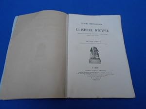 Résumé Chronologique de l'Histoire d'Egypte depuis les premières dynasties pharaoniques jusqu'à n...