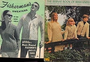 Imagen del vendedor de Lot of Two 1960s Irish/Aran/Fisherman Sweater Pattern Books a la venta por CorgiPack