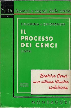 Imagen del vendedor de Il processo dei Cnci : 1599 a la venta por Romanord