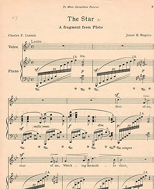 The Star - a Fragment from Plato - Song for Low Voice in B Flat