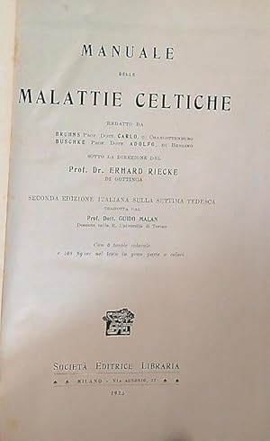 Imagen del vendedor de Manuale delle malattie celtiche a la venta por Miliardi di Parole