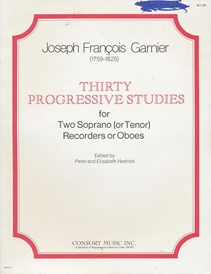 Imagen del vendedor de Thirty progressive studies for two soprano (or tenor) recorders or oboes a la venta por CorgiPack