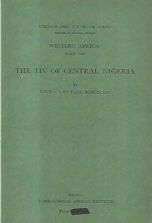 Imagen del vendedor de Western Africa, part VIII: The Tiv of Central Nigeria a la venta por Messinissa libri