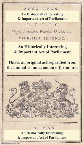 Bild des Verkufers fr 1824. Cap. Xxxiii. An Act to Defray The Charge of The Pay, Clothing and other Expences of The Disembodied Militia in Great Britain and Ireland. zum Verkauf von Cosmo Books