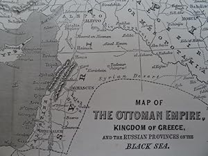 Map of the Ottoman Empire, Kingdom of Greece, and the Russian Provinces of the Black Sea. Holzsch...