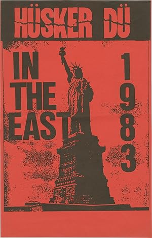 Original 1993 Husker Du "In the East" tour poster