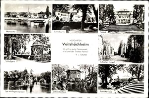 Seller image for Ansichtskarte / Postkarte Veitshchheim in Unterfranken, schloss, Schneckenhaus, Mainpartie, Indischer Tempel for sale by akpool GmbH