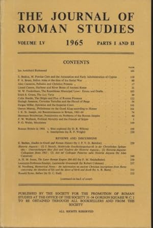 The Journal of Roman Studies. Vol. 55. Parts I and II.