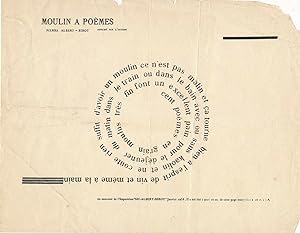 Pierre ALBERT-BIROT Moulins à poèmes exposition SIC 1958 Cent poèmes en grain