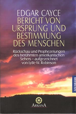 Bild des Verkufers fr Bericht von Ursprung und Bestimmung des Menschen zum Verkauf von Clausen Books, RMABA