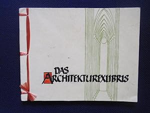 Bild des Verkufers fr Das Architektur-ExLibris. zum Verkauf von Antiquariat Klabund Wien