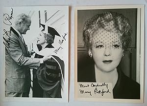 Mary Pickford & Charles "Buddy" Rogers | Authentic Autographed Photographs and Pickfair envelope