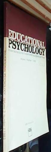 Seller image for Educational psychology an interntional journal of experimental educational psychology volume 3 number 1 1983 for sale by Librera La Candela