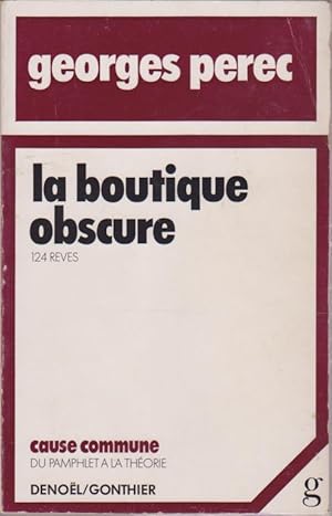 Image du vendeur pour La boutique obscure. 124 rves. dition originale. mis en vente par Librairie du Bacchanal