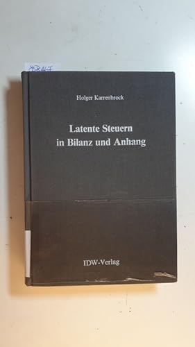 Imagen del vendedor de Latente Steuern in Bilanz und Anhang a la venta por Gebrauchtbcherlogistik  H.J. Lauterbach