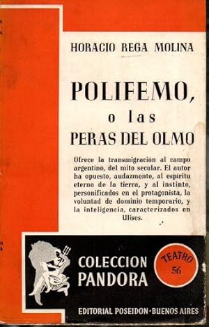 Seller image for POLIFEMO, O LAS PERAS DEL OLMO. MISTERIO DRAMATICO PASTORIAL EN 4 JORNADAS. for sale by Librera Javier Fernndez