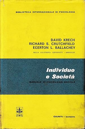 Individuo e società. Manuale di Psicologia Sociale