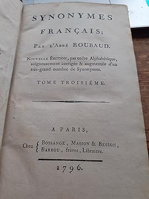 synonymes français tome 3