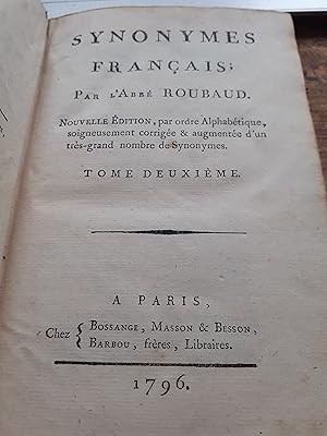 synonymes français tome 2