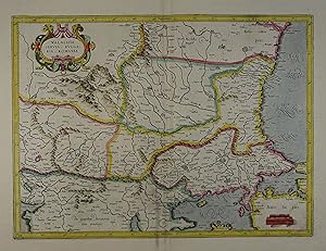 Walachia, Servia, Bulgaria, Romania. Altkolorierte Kupferstich-Karte von Johannes Janssonius. Ams...