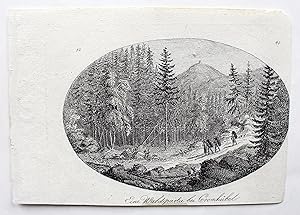 Eine Waldpartie bei Cromhübel. Originalradierung aus Der Breslauische Erzähler 1809.