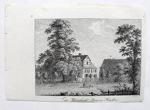 Das herrschaftliche Haus zu Kreikau. Originalradierung aus Der Breslauische Erzähler 1808.