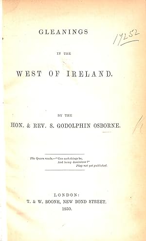 Seller image for Gleanings in the West of Ireland. for sale by WeBuyBooks