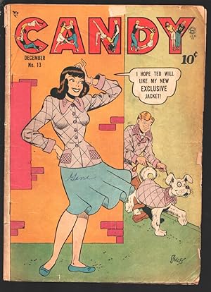 Candy #13 1949-Quality-Harry Sahle Good Girl art issue-Sci-fi splash panel-G+