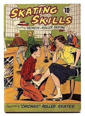 Skating Skills #nn 1957 Rare Roller Skating comic book-Custom Comics