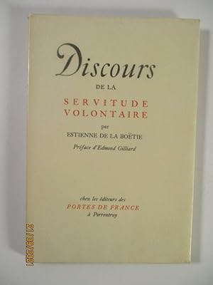 Image du vendeur pour Discours de la Servitude Volontaire. mis en vente par Antiquariat Bookfarm