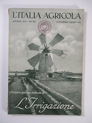 Imagen del vendedor de L'Italia Agricola - Rivista Mensile Illustrata. Anno 65, No. 10. Ottobre 1928 - VI. a la venta por Antiquariat Bookfarm