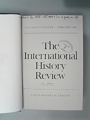 Imagen del vendedor de The International History Review. Vol. XII. a la venta por Antiquariat Bookfarm