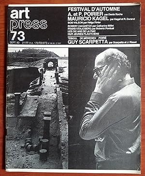 Bild des Verkufers fr Art Press International 73 SEPTEMBRE 1983 zum Verkauf von castlebooksbcn