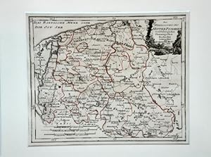 Des Herzogthums HINTERES POMMERN - No. 334. - (Grenzkol. Kupferstich-Karte veröff. bei Reilly sch...