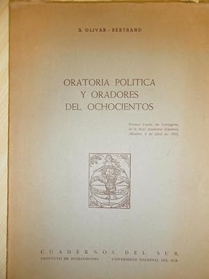 Bild des Verkufers fr Oratoria Politica y Oradores Del Ochocientos zum Verkauf von Clement Burston Books