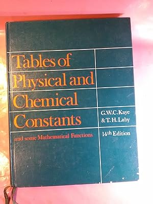 Image du vendeur pour Tables of Physical and Chemical Constants and some Mathematicam Functions mis en vente par Imaginal Books