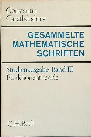 Gesammelte Mathematische Schriften Band III