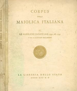 Immagine del venditore per Corpus della Maiolica italiana vol.II Le maioliche datate dal 1531 al 1535 venduto da Biblioteca di Babele