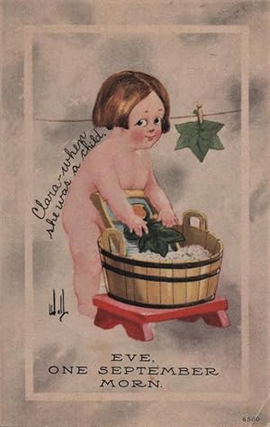 Seller image for cute kid postcard: Eve One September Morn for sale by Mobyville