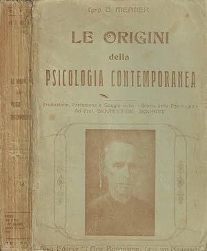 Imagen del vendedor de Le origini della psicologia contemporanea a la venta por Biblioteca di Babele