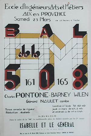 "BAL de la 508 (Charles PONTONE / Barney WILEN / Gérard NAULEY combo) / ÉCOLE d' INGÉNIEURS ARTS ...