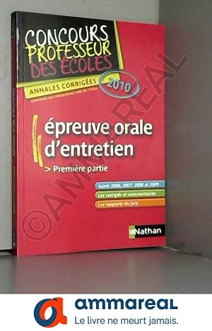 Seller image for EPREUV ORALE ENTRETIEN CRPE 10 for sale by Ammareal