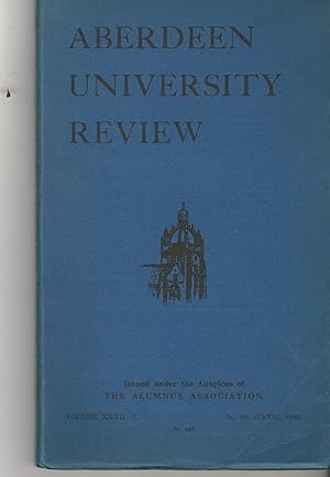 Aberdeen University Review, Volume XXXII, 3 No 98, Summer 1948.