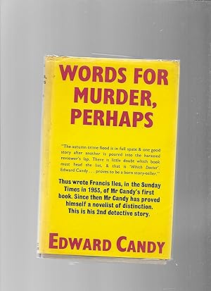 Imagen del vendedor de Words for Murder Perhaps a la venta por Lavender Fields Books PBFA