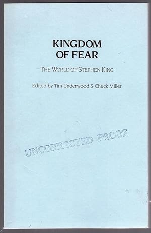 Seller image for Kingdom of Fear by Tim Underwood (editor) Uncorrected Proof for sale by Heartwood Books and Art