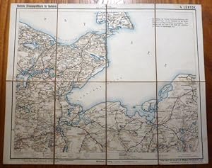 Deutsche Strassenprofilkarte für Radfahrer. Nr. 4 Lübeck. 1 : 300 000. 2.-4. Tausend. Nach den ne...