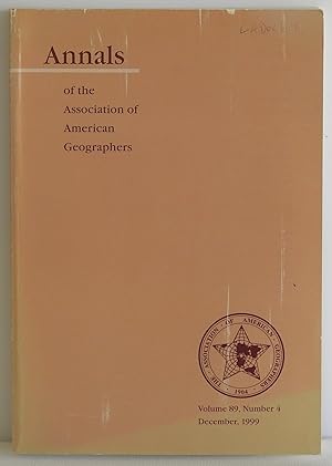 Image du vendeur pour Annals of the Association of American Geographers Vol. 89 No. 4 December 1999 mis en vente par Argyl Houser, Bookseller