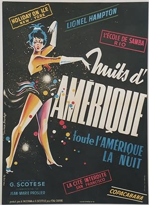"NUITS D'AMÉRIQUE (Lionel HAMPTON)" AMERICA DI NOTTE / Réalisé par Giuseppe Maria SCOTESE en 1961...