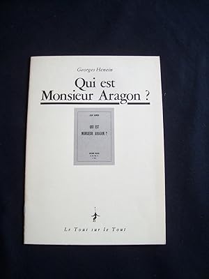 Imagen del vendedor de Qui est Monsieur Aragon ? a la venta por Le Livre  Venir