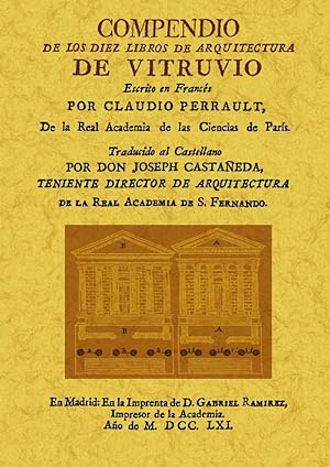 COMPENDIO DE LOS DIEZ LIBROS DE ARQUITECTURA DE VITRUVIO